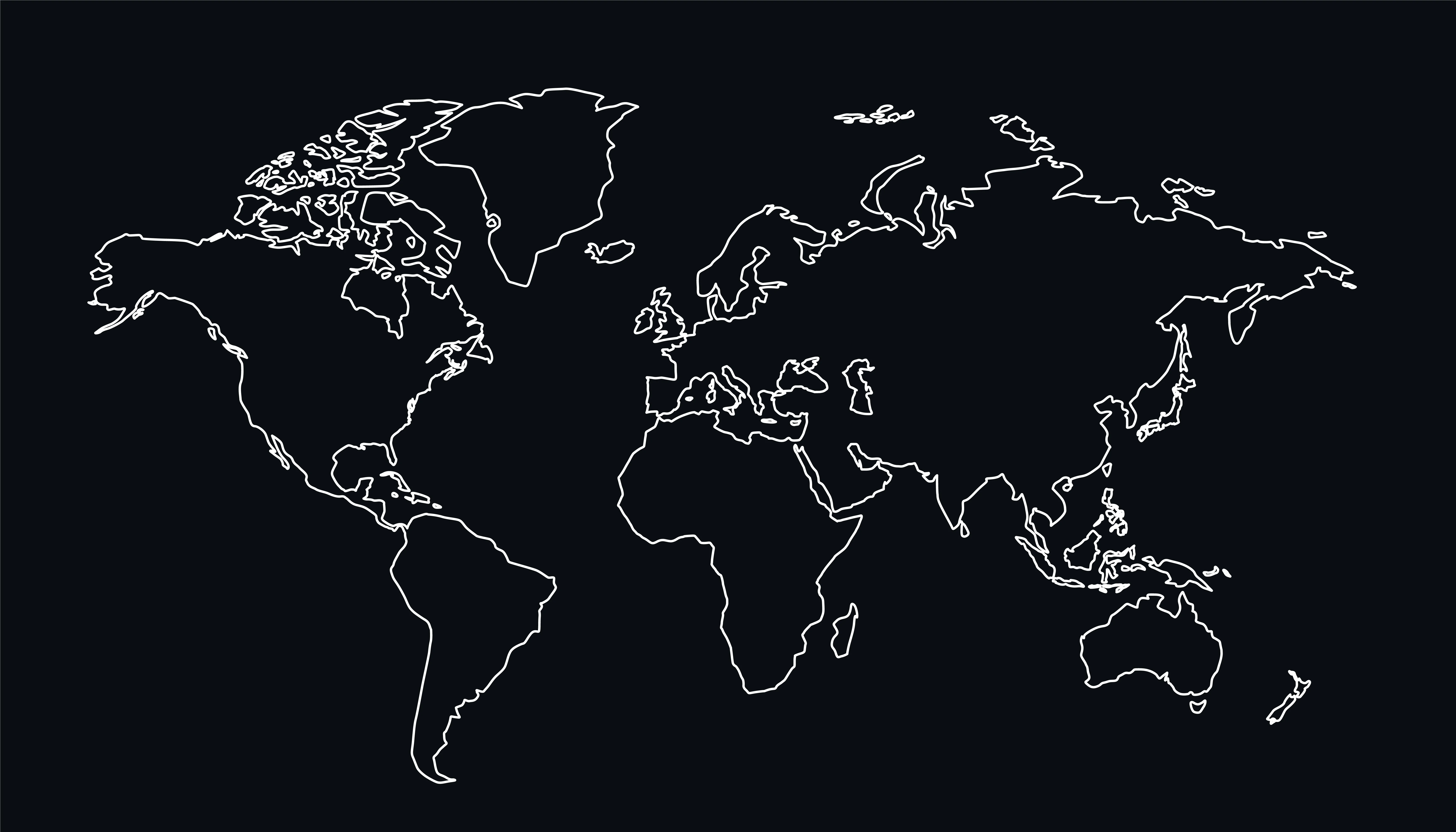 World map showing CrestVox Studio client locations