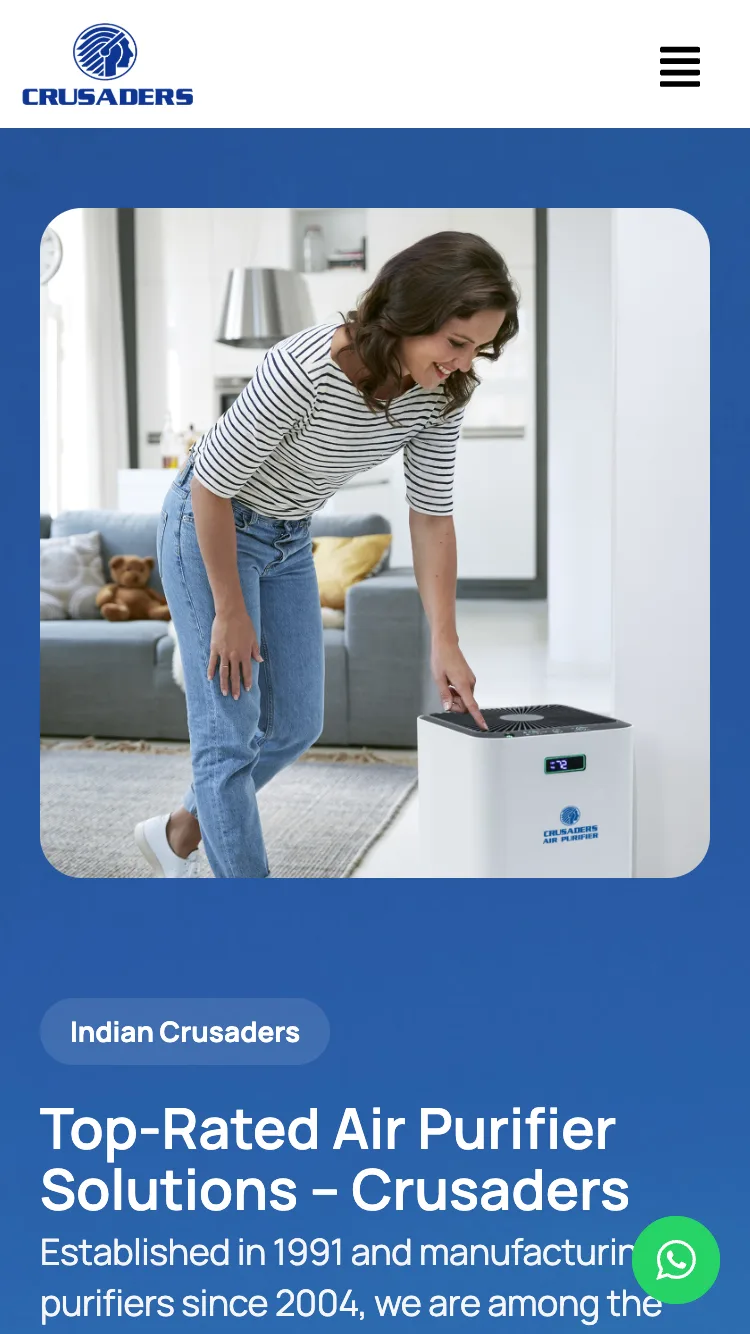 Air Purifier E-Commerce Store: Indian Crusaders