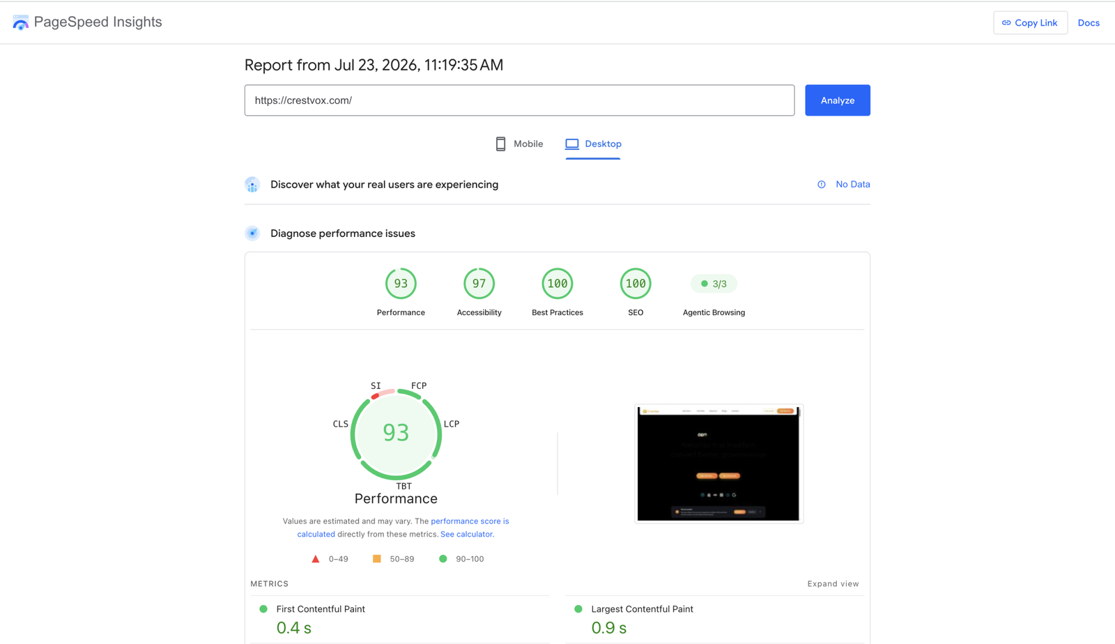 wordpress speed optimization service india pagespeed insights score