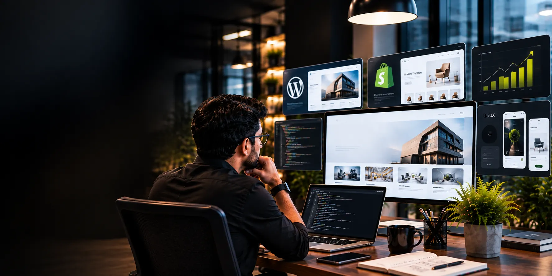 CrestVox Studio team planning a WordPress and Shopify website project