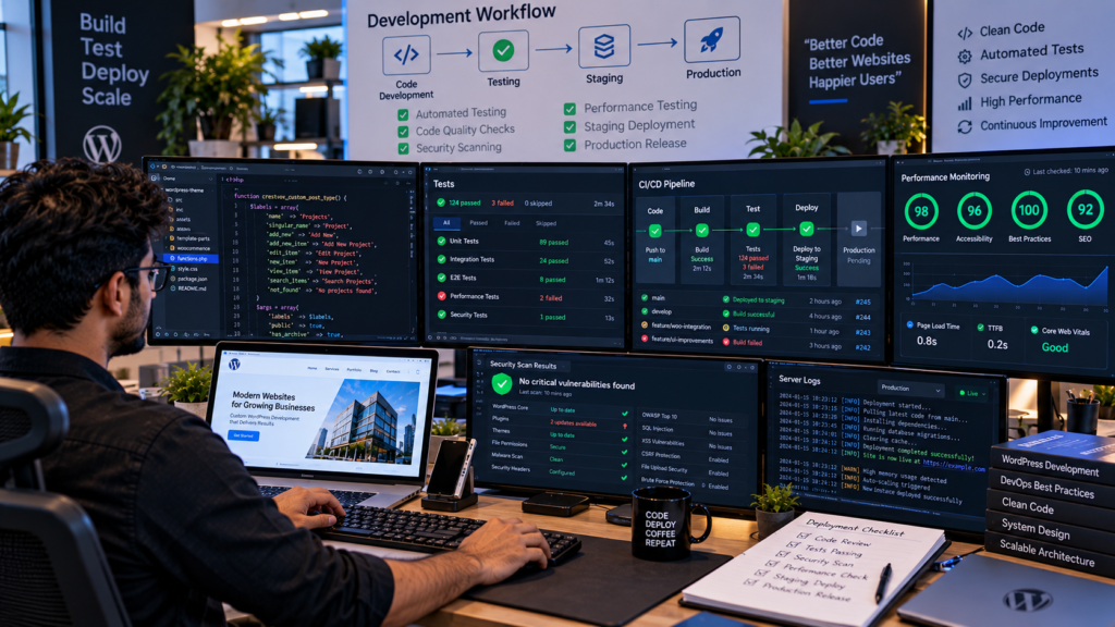 best wordpress developers manhattan code development testing workflow