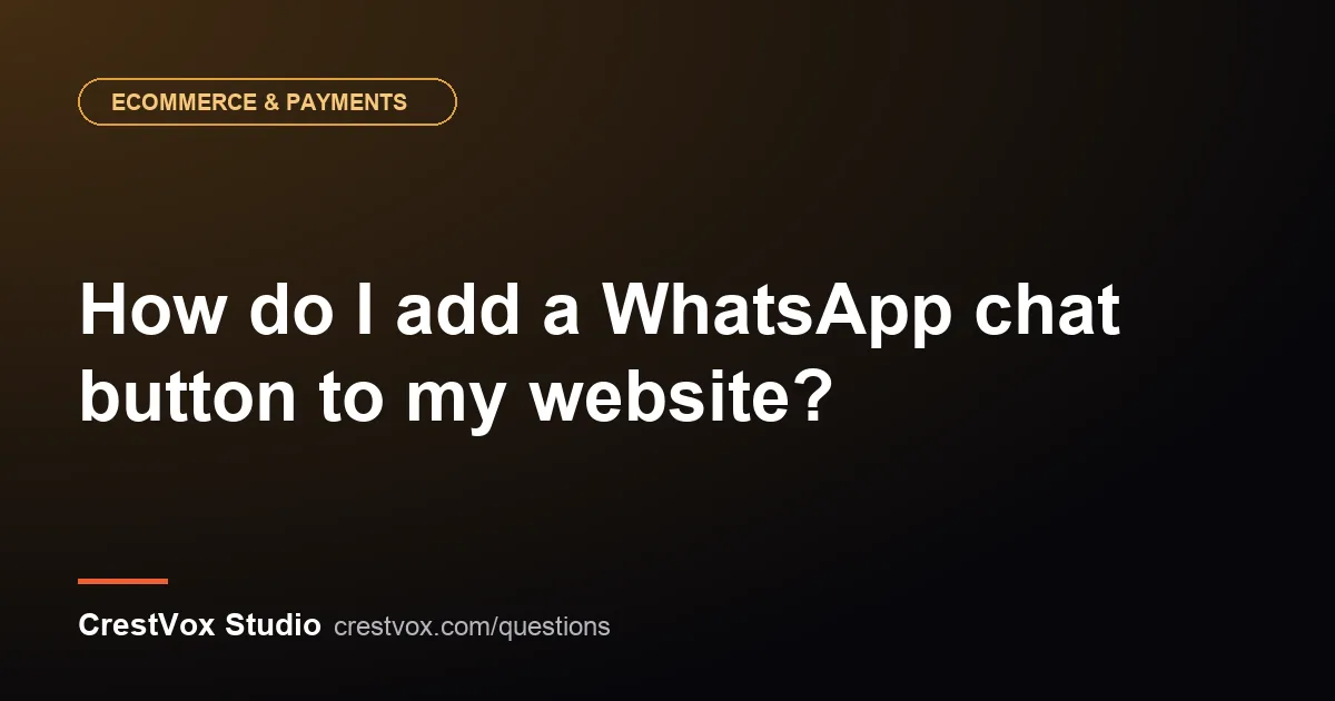 whatsapp chat button