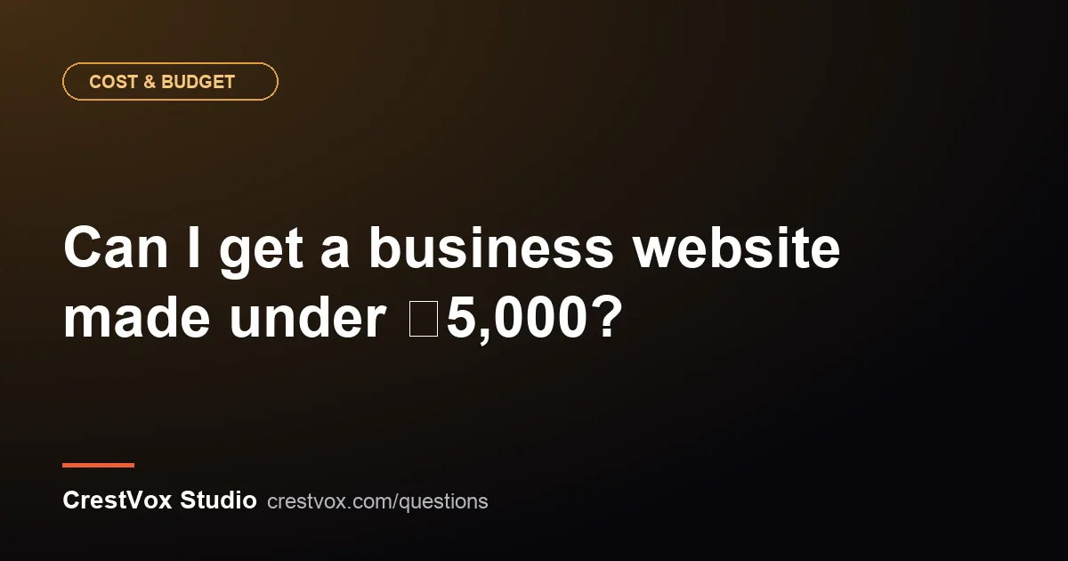 cheap business website
