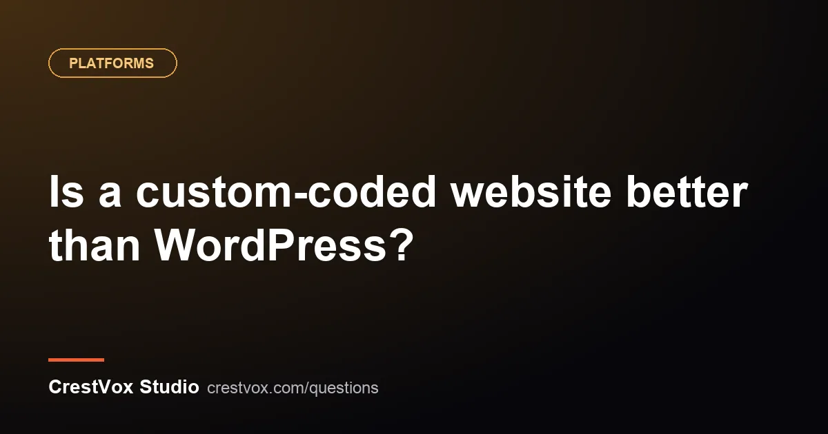 custom coded website