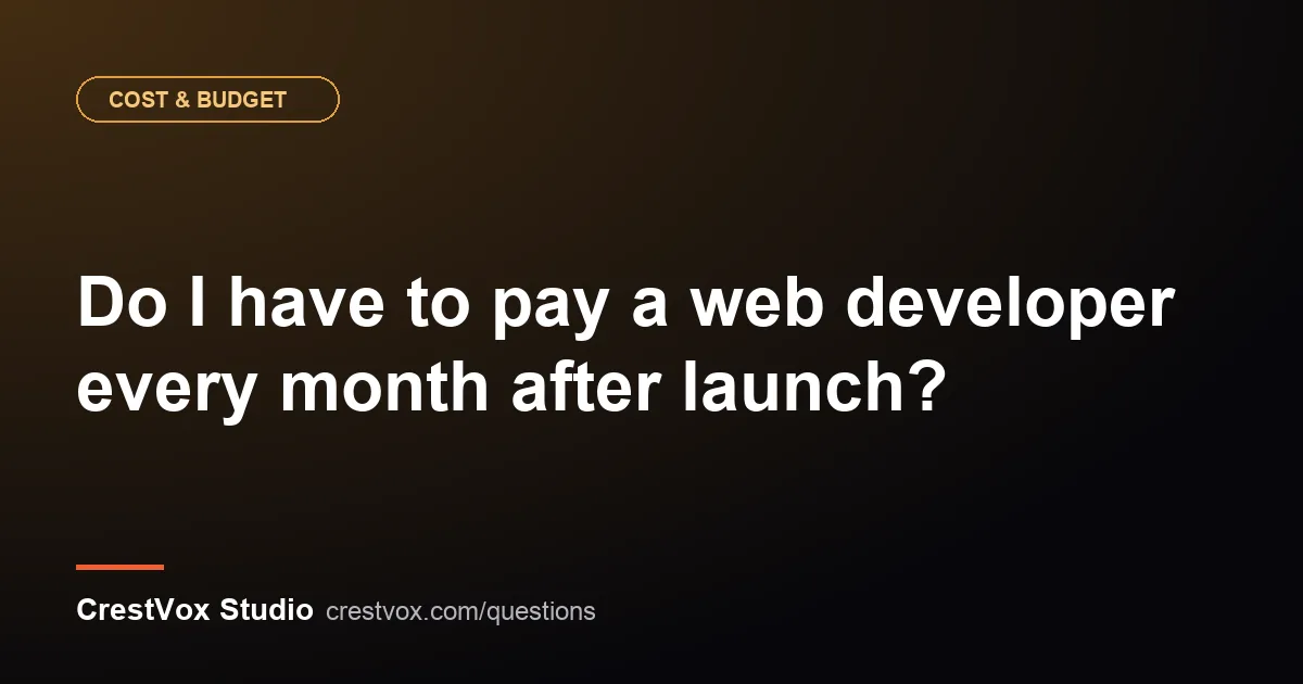 monthly website fees