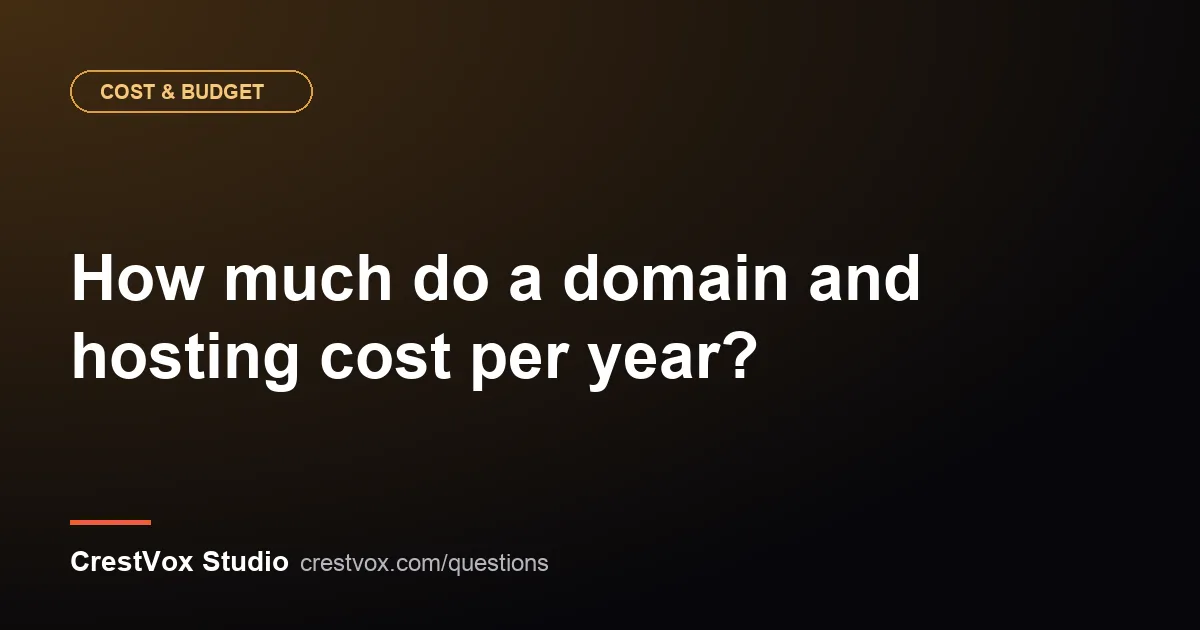 domain and hosting cost