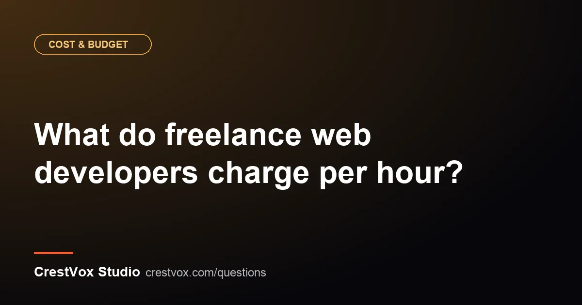 What do freelance web developers charge per hour? 1 web developer hourly rate
