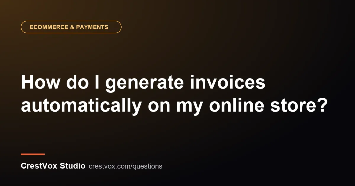 generate invoices automatically