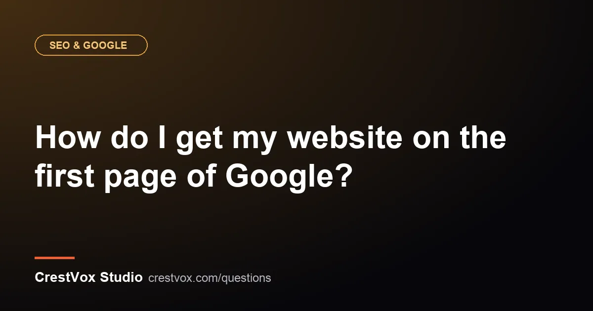first page of google