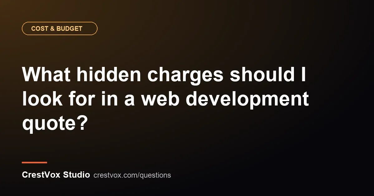 hidden website costs