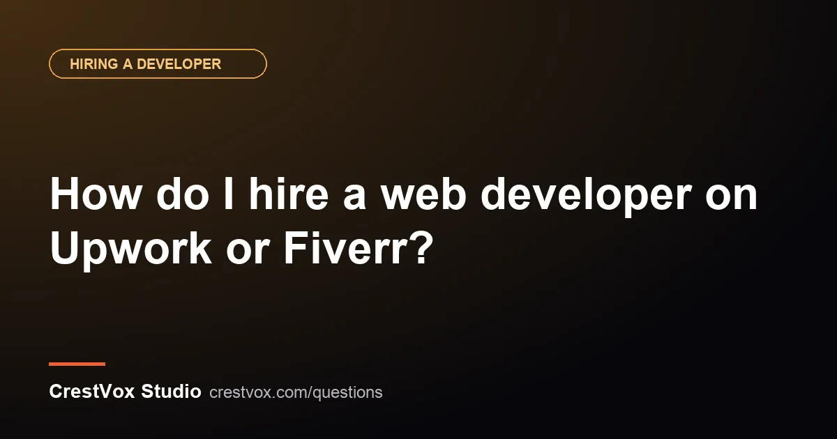 upwork or fiverr