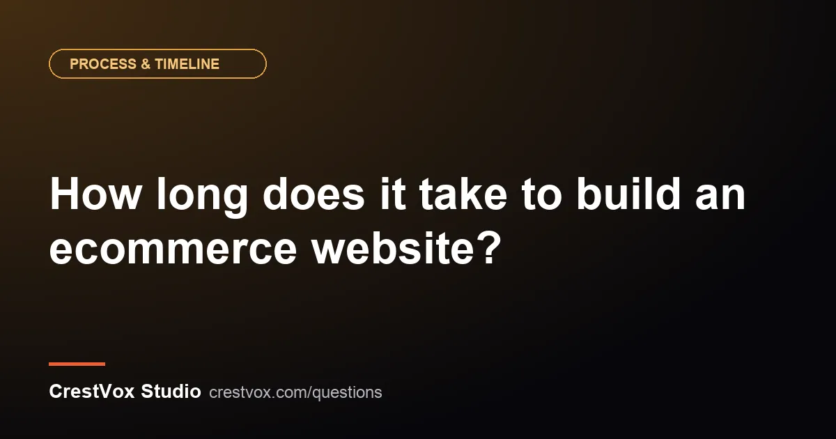 build an ecommerce website