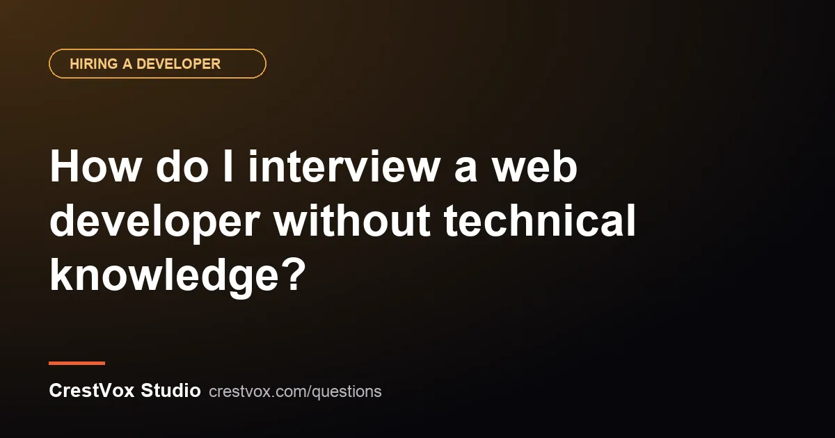 interview a web developer