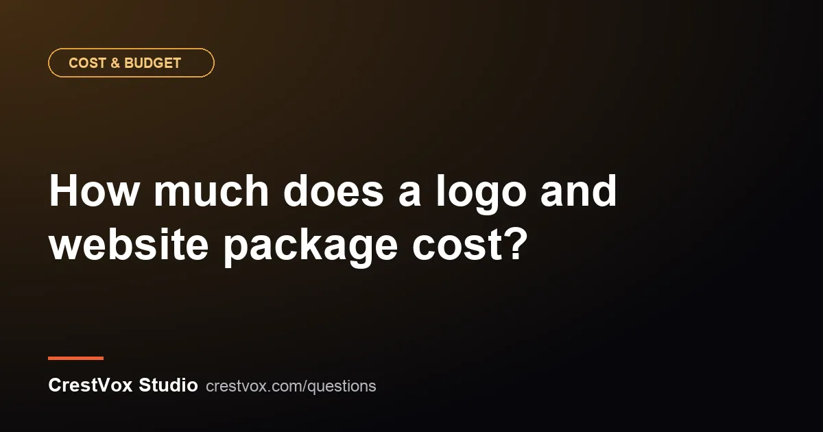 How much does a logo and website package cost? 1 logo and website package