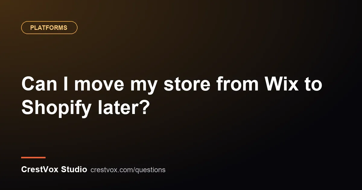 wix to shopify