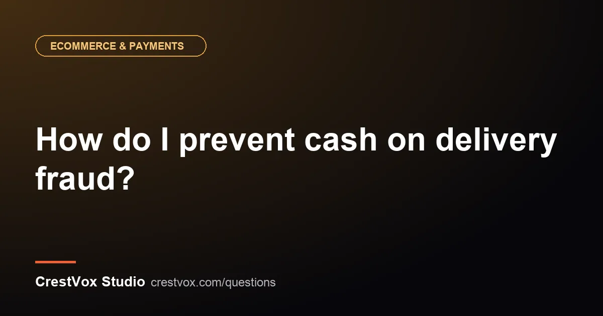 cash on delivery fraud