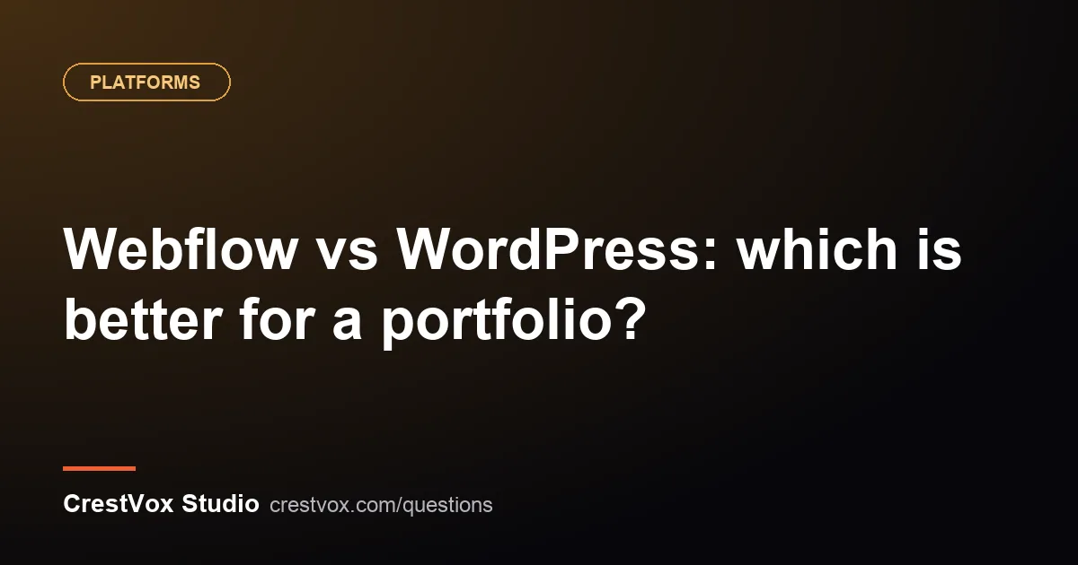 Webflow vs WordPress: which is better for a portfolio? 1 webflow vs wordpress