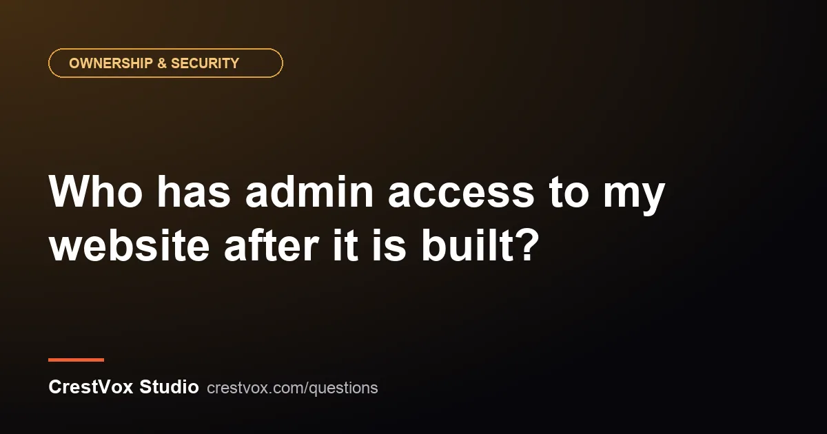 website admin access