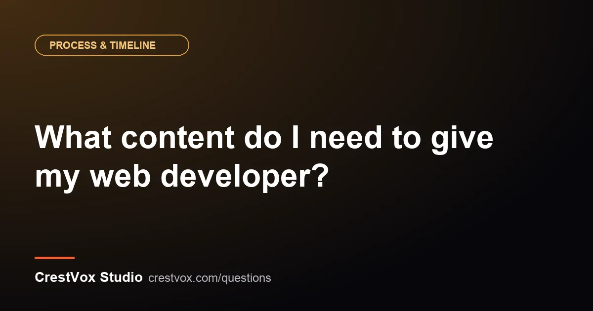 website content checklist