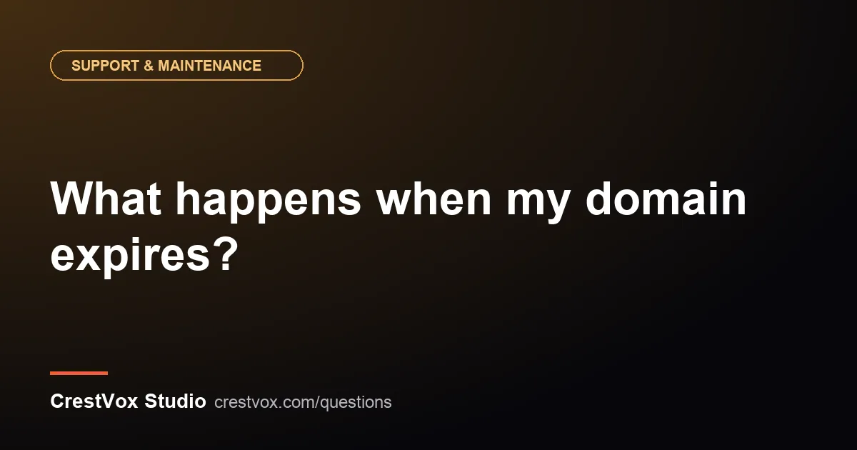 What happens when my domain expires? 1 domain expires