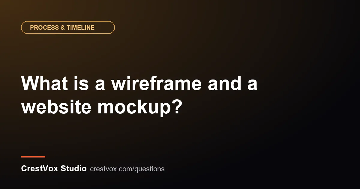What is a wireframe and a website mockup? 1 wireframe and mockup
