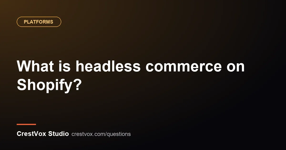 headless commerce