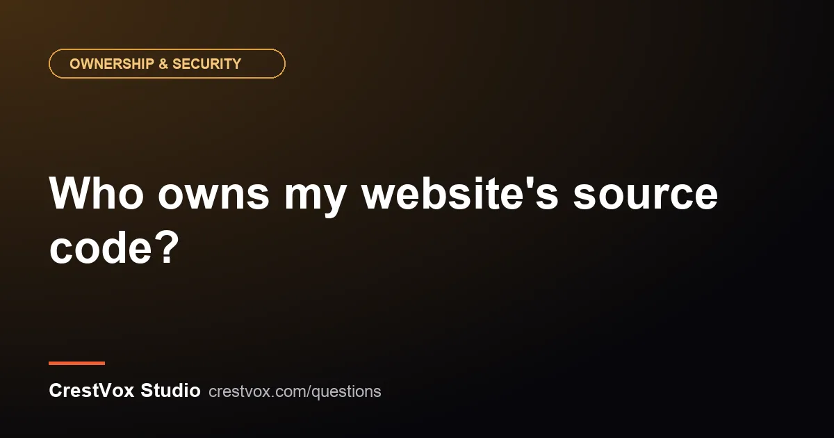 Who owns my website's source code? 1 website source code