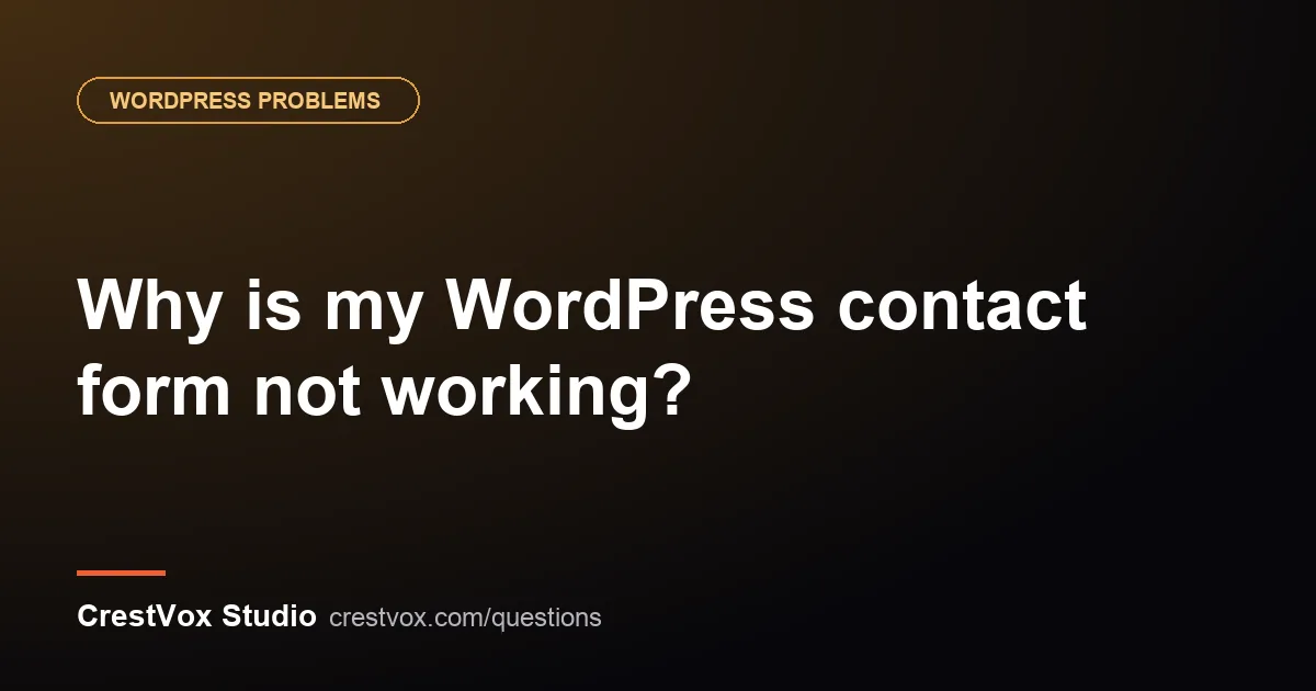 contact form not working