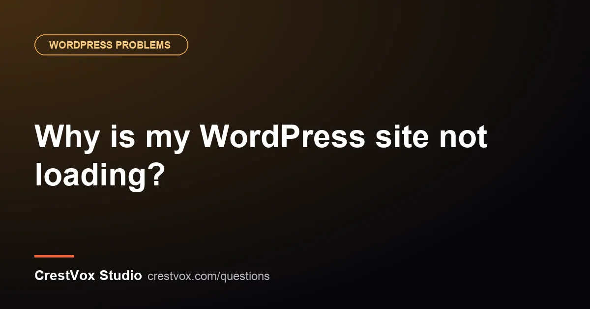 wordpress site not loading
