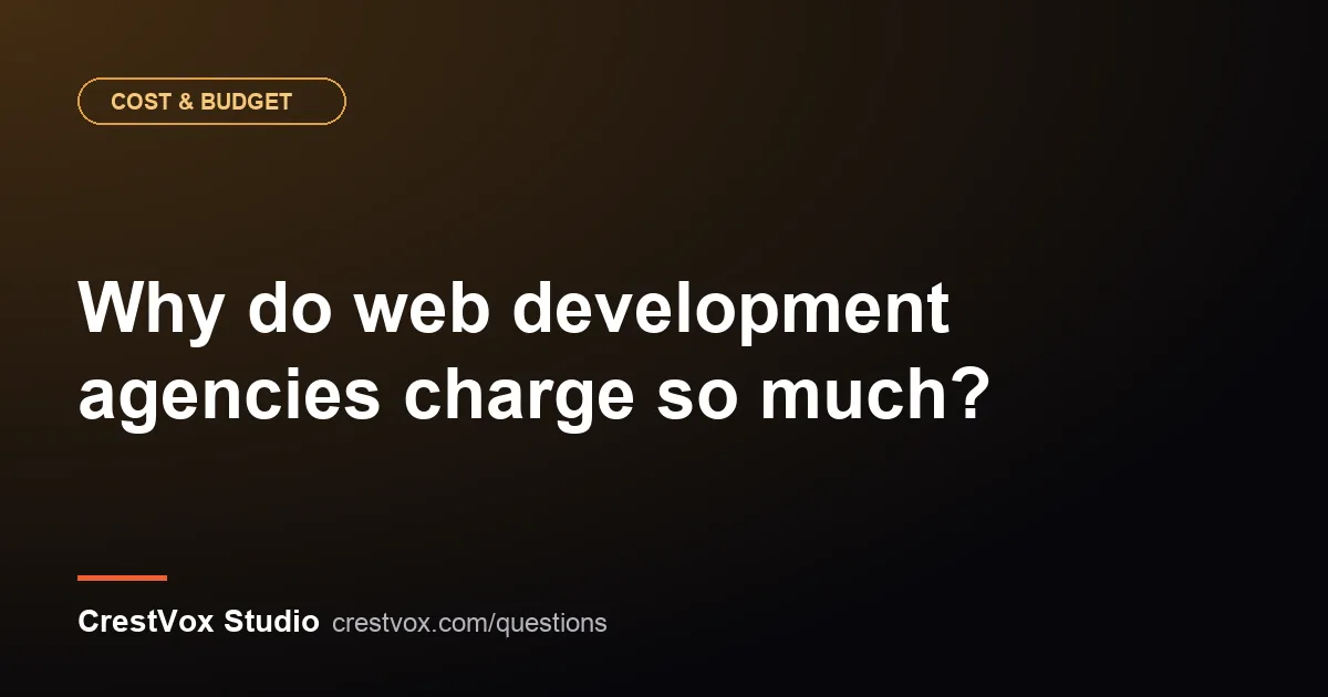 web development agency cost