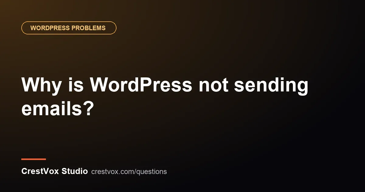 wordpress not sending emails
