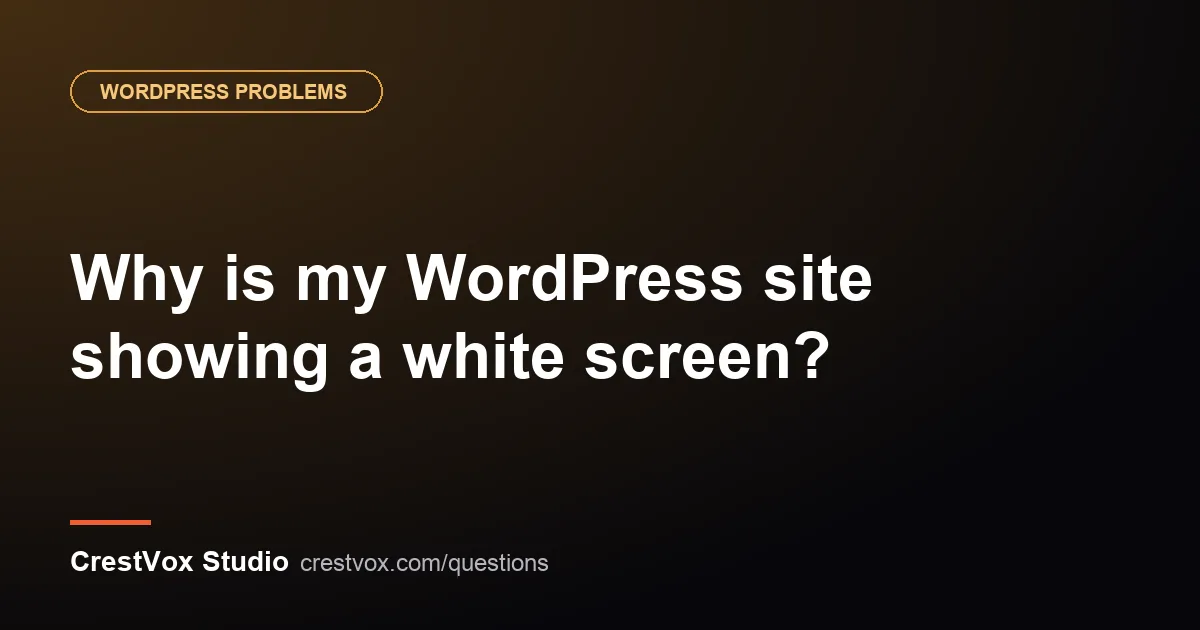 wordpress white screen